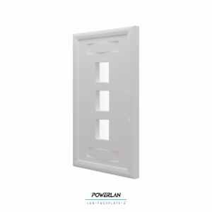 TAPA BASTIDOR 3 PUERTOS CAT5E/CAT6 RJ45 BLANCO
